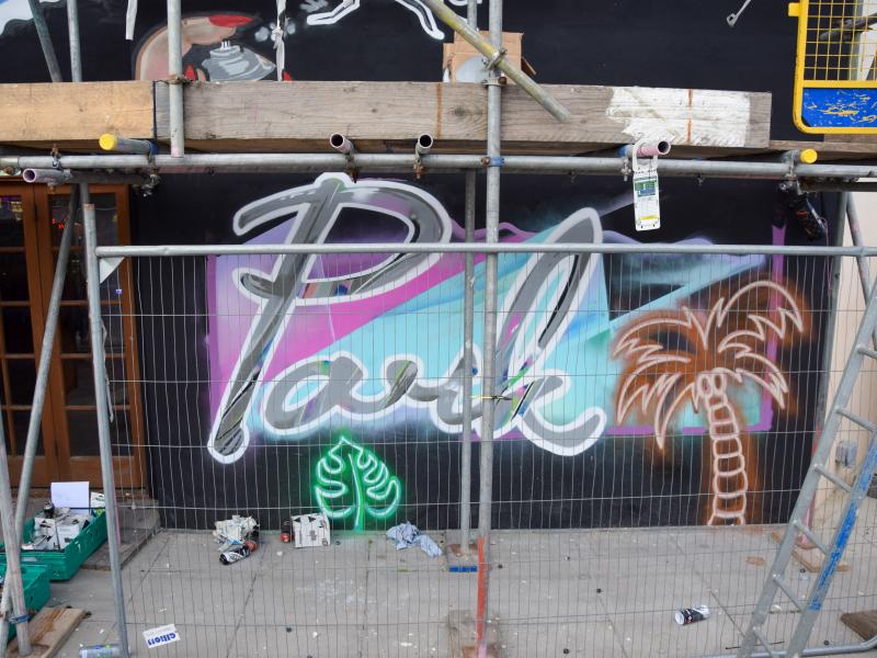 Thorpe Park Graffiti Wall Almost Complete