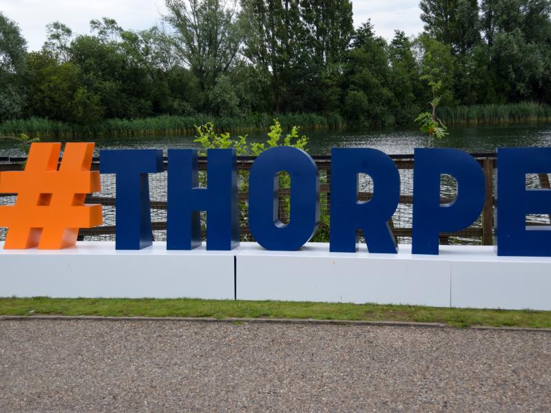Hashtag Thorpe Park Sign Installed